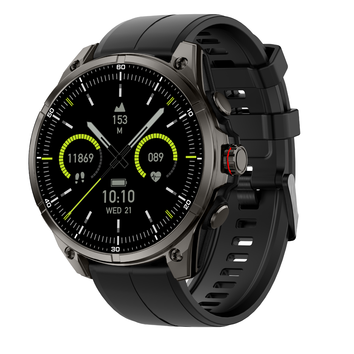 GPS Men Smart Watch with Compass and Air Pressure LED Flashlight 1.43″AMOLED Smartwatch for Men Bluetooth Call for Android iOS 650 mAh Big Battery Male Smart Watch,Heart Rate Health Monitor,5TAM Waterproof