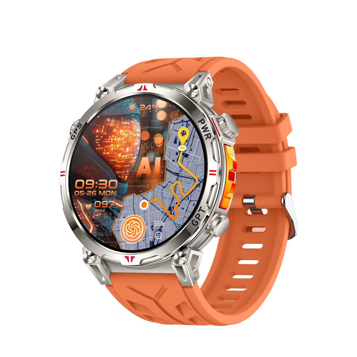 G19 Outdoor GPS Smart Watch with AI Q&A, Professional Navigation & Health Monitoring